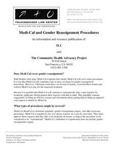 1800 MARKET STREET, SUITE 406 SAN FRANCISCO, CA0176 WWW.TRANSGENDERLAWCENTER.ORG 