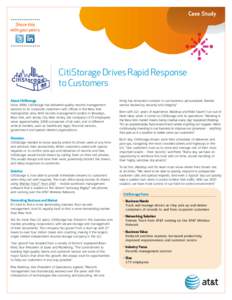 CitiStorage Drives Rapid Response to Customers