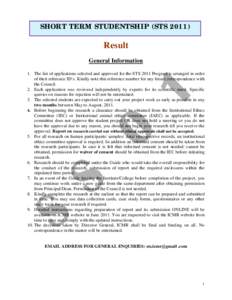 Microsoft Word - STS Result 2011