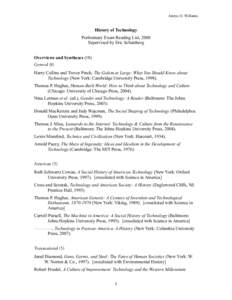 Historiography of science / Knowledge / Thomas P. Hughes / Environmental history / Trevor Pinch / Massachusetts Institute of Technology / Johns Hopkins / Alice Davis Hitchcock Award / Pfizer Award / Academia / Association of American Universities / Johns Hopkins University