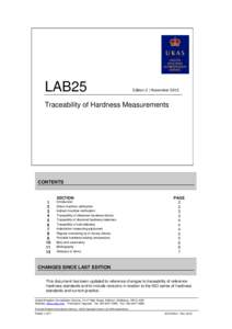 LAB25  Edition 2 | November 2012 Traceability of Hardness Measurements