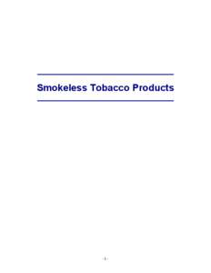 Smokeless Tobacco Products  -1- Chimo BRAND NAMES: