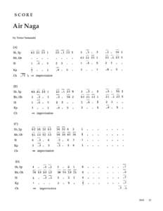 SCORE  Air Naga by Teruo Yamasaki  2010    21