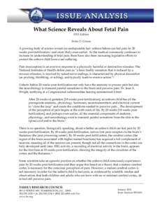 Microsoft Word - IS15A01 - What Science Reveals About Fetal Pain