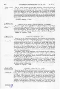 B16  CONCURRENT RESOLUTIONS-AUG. 6, 1958 A d d i t i o nal copies.