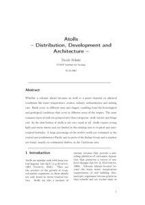 Physical oceanography / Atoll / Coral reef / The Structure and Distribution of Coral Reefs / Coral Sea Islands / Fringing reef / Pseudo-atoll / Reef / Tuvalu / Physical geography / Islands / Coastal geography