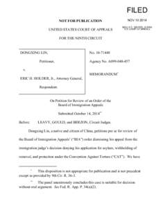 FILED NOT FOR PUBLICATION UNITED STATES COURT OF APPEALS NOV[removed]MOLLY C. DWYER, CLERK