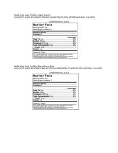 Nestlé Juicy Juice Fruitifuls, Apple Quench FLAVORED JUICE BEVERAGE FROM CONCENTRATE WITH OTHER NATURAL FLAVORS CONTAINS 60% JUICE Nutrition Facts Serving Size 1 box