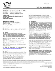Microsoft Word - MUR032309-15 Listing Report[removed]doc