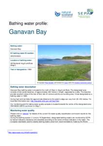 Bathing water profile:  Ganavan Bay Bathing water: Ganavan Bay EC bathing water ID number: