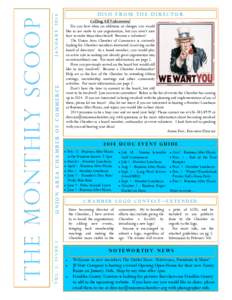 Januaryunion area chamber of commerce vol. 1, issue 1  the monthly scoop