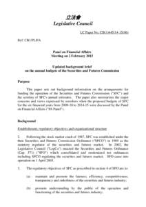 立法會 Legislative Council LC Paper No. CB[removed]Ref: CB1/PL/FA  Panel on Financial Affairs
