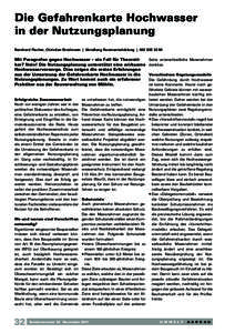 Die Gefahrenkarte Hochwasser in der Nutzungsplanung Bernhard Fischer, Christian Brodmann  |  Abteilung Raumentwicklung  |  [removed]Mit Paragrafen gegen Hochwasser – ein Fall für Theoretiker? Nein! Die Nu