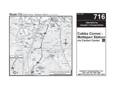 Route 716 Cobbs Corner - Mattapan Station via Canton Center . St