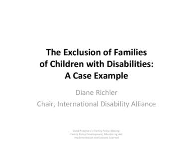 Disability / Population / Convention on the Rights of Persons with Disabilities / Inclusion / Developmental disability / Education / Educational psychology / Special education