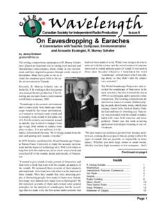 Wavelength  Canadian Society for Independent Radio Production Issue 9