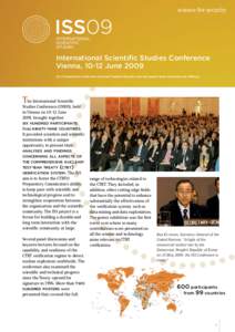 science for security  International Scientific Studies Conference Vienna, 10-12 June[removed]In Cooperation with the Austrian Federal Ministry for European and International Affairs)