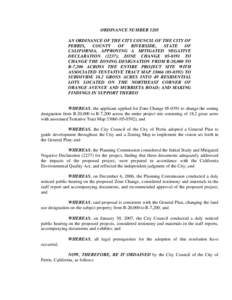 ORDINANCE NUMBER 1205 AN ORDINANCE OF THE CITY COUNCIL OF THE CITY OF PERRIS, COUNTY OF RIVERSIDE,