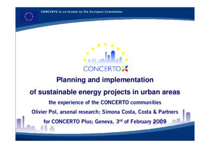 3rd April[removed]Helsinki, Finland Planning and implementation of sustainable energy projects in urban areas