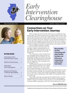 Early Intervention Clearinghouse http://eiclearinghouse.org  Fall 2014 • Volume 27, Issue 3