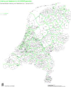 Indeling van Nederland in 40 COROP-gebieden Gemeentelijke indeling van Nederland op 1 januari 2013 Schiermonnikoog