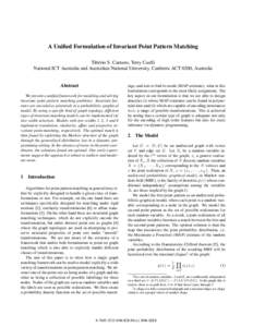 A Unified Formulation of Invariant Point Pattern Matching