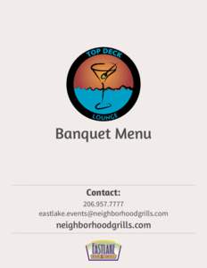Banquet Menu  Contact:  