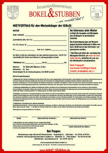 MIETVERTRAG für den Mietanhänger der iGBoSt Im Interesse aller Mieter MIETER NAME, VORNAME: __________________________________________________________________ LEGITIMATION (BPA / RP / FS): _____________________________