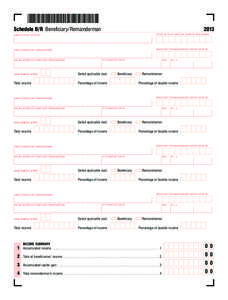 File pg. 1  Schedule B/R Beneficiary/Remainderman 2013