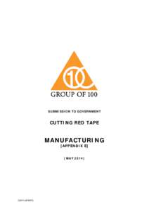 G100 Submission - Cutting Red Tape - Manufacturing - May 2014