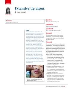 CLINICAL  Extensive lip ulcers A case report Kooi-Yau Chean