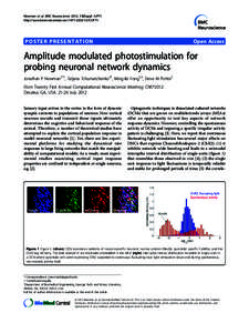 Newman et al. BMC Neuroscience 2012, 13(Suppl 1):P71 http://www.biomedcentral.comS1/P71 POSTER PRESENTATION  Open Access