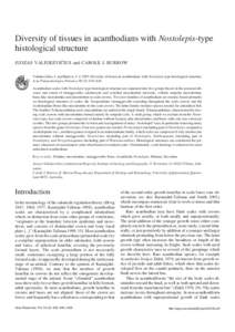 Diversity of tissues in acanthodians with Nostolepis-type histological structure