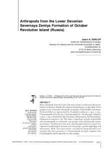 Arthropods from the Lower Devonian Severnaya Zemlya Formation of October Revolution Island (Russia)