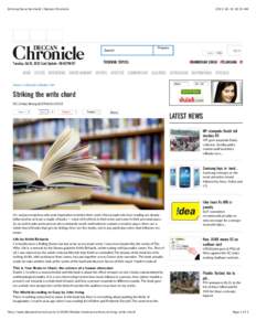 Striking the write chord | Deccan Chronicle:35 AM Search