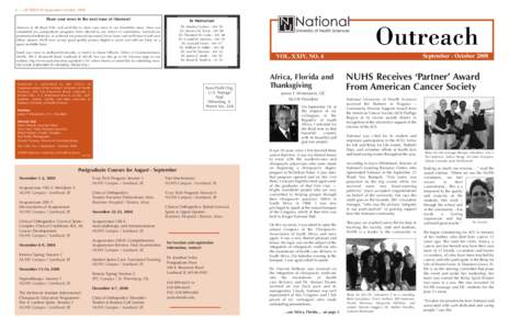 4 — OUTREACH September-October[removed]Share your news in the next issue of Alumnus! In Memoriam Dr. Hawley Carlson - NA ‘50