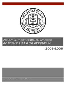 1    Adult & Professional Studies Academic Catalog Addendum[removed]