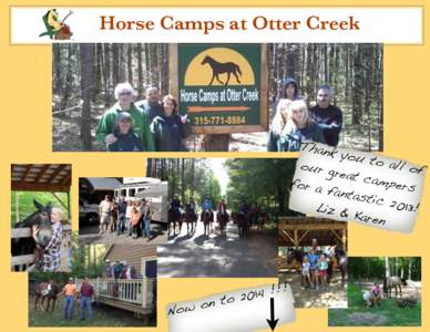 Horse Camps at Otter Creek  Thank you t o all