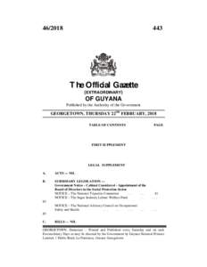 The Official Gazette (EXTRAORDINARY)