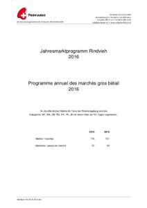 Die Branchenorganisation der Schweizer Fleischwirtschaft  Proviande Genossenschaft Brunnhofweg 37 • Postfach • CH-3001 Bern +11 • +99  • www.schweizerfleisch.ch