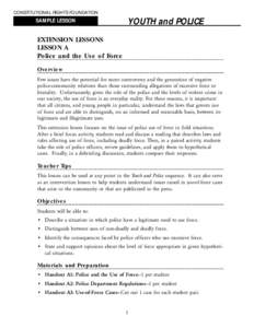 CONSTITUTIONAL RIGHTS FOUNDATION  SAMPLE LESSON YOUTH and POLICE
