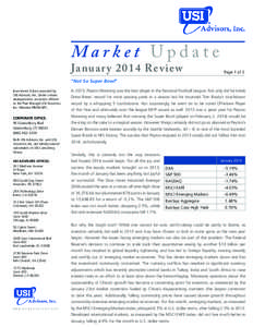 Market Update Janu ar y[removed]R e vi e w Page 1 of 2  “Not So Super Bowl”