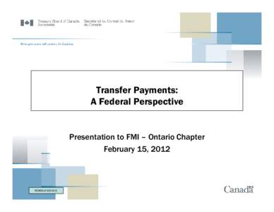 Government in Canada / Income distribution / Public finance / Transfer payment / Welfare state / Government / Public economics / Economics / Fiscal policy