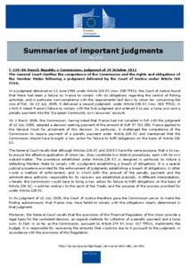Summary of the judgment in case T[removed]
[removed]Summary of the judgment in case T[removed]