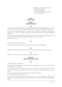 Załącznik do uchwały XXVII 							Rady Miejskiej Cieszyna 							z dnia 20 grudnia 2012 r. W sprawie: nadania statutu instytucji 		 							kultury „Zamek Cieszyn”