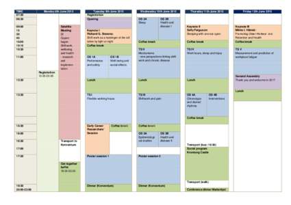 Caffeine / Coffee / Break / Computer architecture / Shift work / Biology / OS/2 / Sleep / Lunch / Working time / Software / Meals