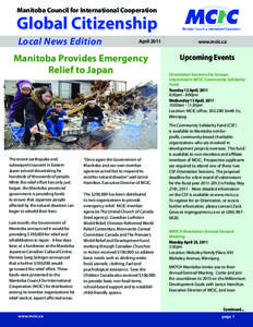 Manitoba Council for International Cooperation  Global Citizenship Local News Edition  April 2011
