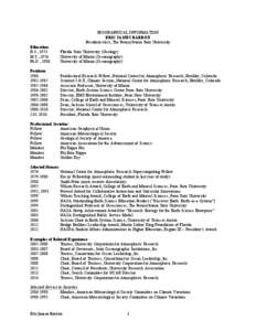 U.S. Global Change Research Program / Climate model / National Oceanic and Atmospheric Administration / National Center for Atmospheric Research / Eric J. Barron / Robert Corell / Atmospheric sciences / Meteorology / Earth