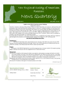 New England Society of American Foresters News Quarterly JUNE 2013