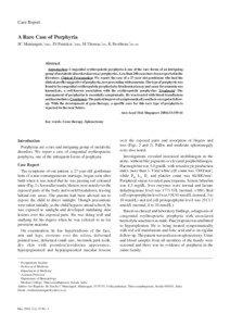 Porphyrias / Tetrapyrroles / Biomolecules / Hematopathology / Erythropoietic porphyria / Rare diseases / Porphyrin / Gunther disease / Hepatic porphyria / Chemistry / Medicine / Health